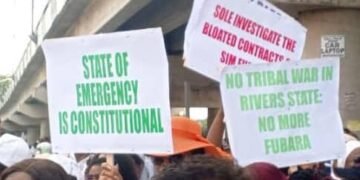 Rivers Women Rally in Support of Emergency Rule 