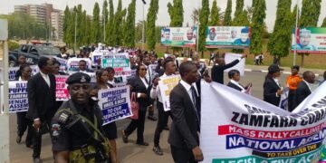 Suspensions: Lawyers Storm National Assembly, Demand Constitutional Take-over of Benue, Zamfara Houses of Assembly