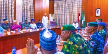 President Tinubu in Closed-Door Meeting with Security Chiefs