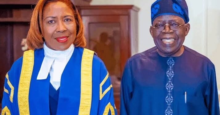 *L-R: Alvina Reynolds and President Bola Tinubu