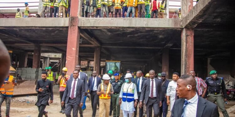 *Gov Okpebholo inspects ongoing reconstruction of Oba Market in Benin City