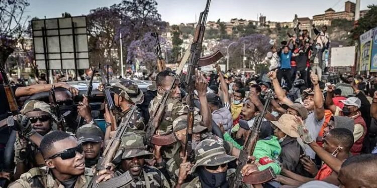 *Some troops joined protesters in the capital on Saturday