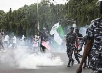 #FreeNnamdiKanuNow: Sowore, Others Flee as Security Operatives Fire Shots, Tear Gas 