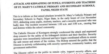 Catholic Diocese Confirms Attack, Kidnapping Of Children From St. Mary’s Schools In Niger