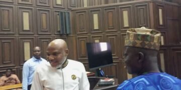 Nnamdi Kanu Arrives Court for Judgement on Terrorism Case (Video)