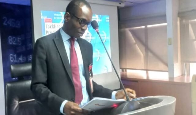 *Mr Adeniran Adebayo, Chief Superintendent of EFCC representing Mr. Olanipekun Olukoyede, Executive Chairman, Economic and Financial Crimes Commission (EFCC) delivering his opening address at WES 2025 at Nigeria Exchange, Lagos on Friday, November 21, 2025.