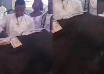 EFCC Moves to Probe Man Seen Spraying Naira Notes On ‘Thanksgiving Cow’ in Church
