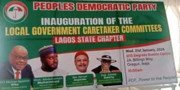 Wike-backed PDP NWC Inaugurates LGA Caretaker Committees in Lagos