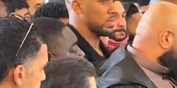 Anthony Joshua Seen Attending Funeral Of Close Friends, Sina Ghami And Latz in London