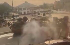 Panic as Tanker Overturns on Ibadan Expressway, Crushes Woman’s SUV (Video)