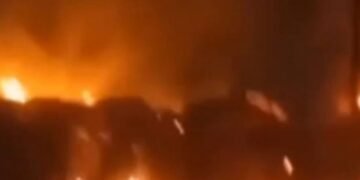 Panic as Fire Guts Police Officers Wives’ Stores in Ekpoma 24-Hours after Protest