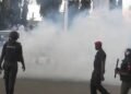Panic as Police Fire Tear Gas at Makoko Residents Protesting at Lagos Assembly