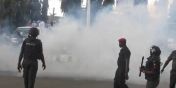 Panic as Police Fire Tear Gas at Makoko Residents Protesting at Lagos Assembly