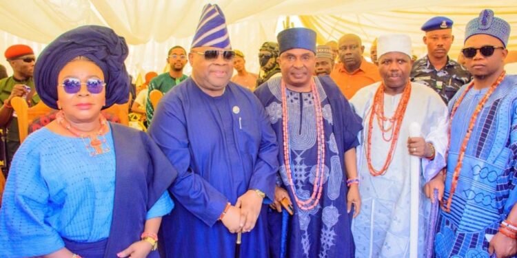 *Gov Ademola Adeleke (2nd left) flanked by others at the occasion