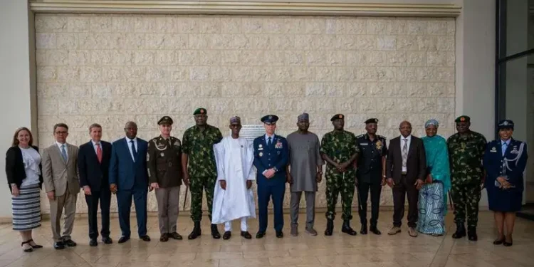 *NSA Nuhu Ribadu, the AFRICOM Commander and others in a group photograph...Abuja.