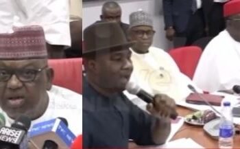 Drama in Senate as Senator Nwaebonyi Clashes With Senator Hanga During Ministry of Works Budget Defence (Video)