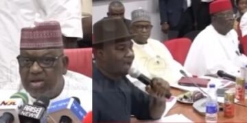 Drama in Senate as Senator Nwaebonyi Clashes With Senator Hanga During Ministry of Works Budget Defence (Video)