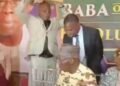 Charly Boy Seen Carrying Huge Box on His Head to Gift Obasanjo at His 89th Birthday Party (Video)