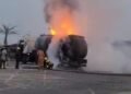 Massive Gridlock as Tanker Catches Fire in Lagos (Video)