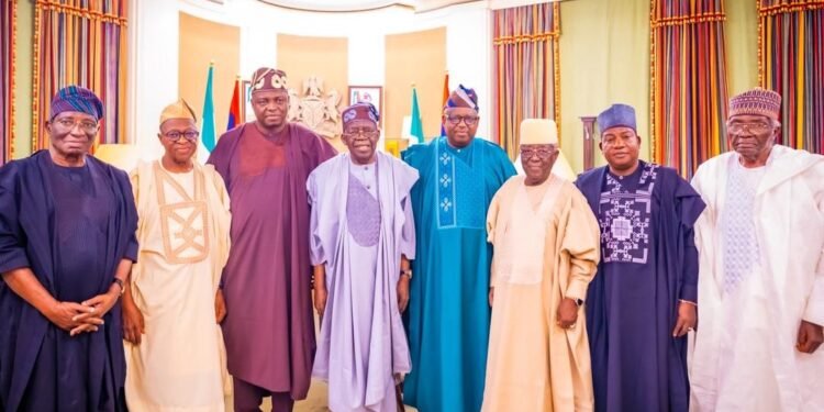 *President Bola Tinubu and Plateau leaders at the Aso Villa