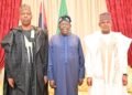 Zulum Presents Borno APC Gubernatorial Candidate Gubio to Tinubu