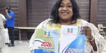 Actress Foluke Daramola Picks APC Nomination Forms for House of Reps