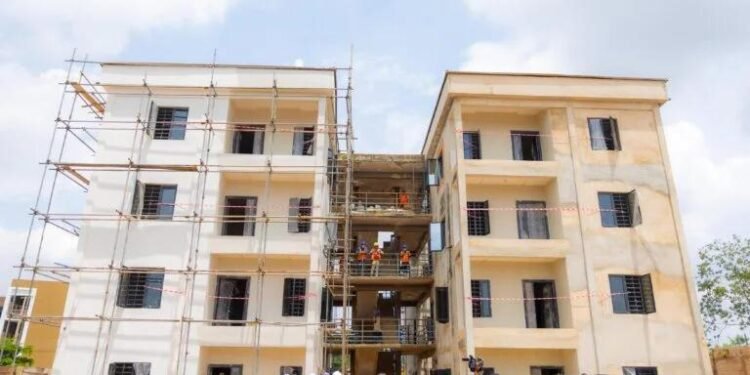 Picture showing doctor's quarters in Benin,  Edo State