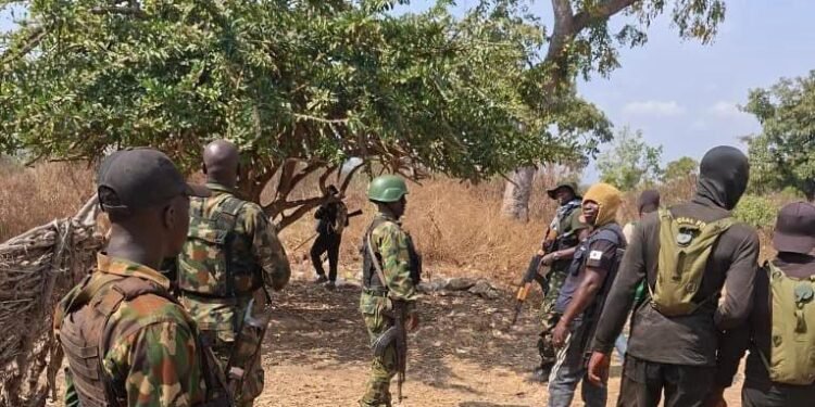 Nigerian troops in action