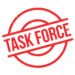 Task Force rubber stamp. Grunge design with dust scratches. Effects can be easily removed for a clean, crisp look. Color is easily changed.