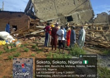 Storey Building Under Construction Collapses in Sokoto