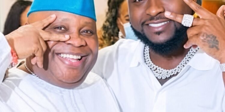 *Singer Davido and his uncle, Gov Ademola Adeleke