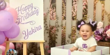 Toke Makinwa Unveils Daughter Yakira’s Face on First Birthday