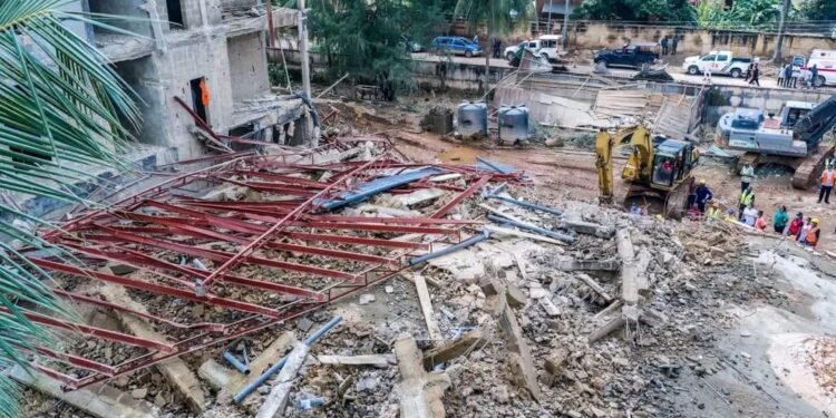 *The collapsed uncompleted building