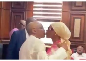 El-Rufai Kisses Wife in Court as Wiretapping Trial Continues